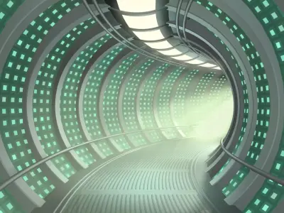 Sc-fi Space Ship Tunnel 3D model