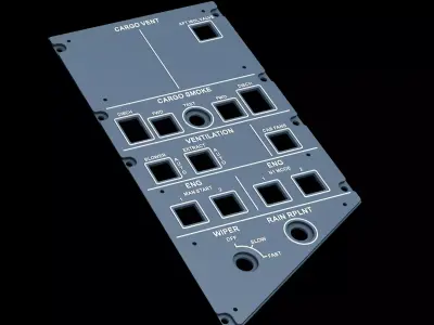 AIRBUS A320 OVERHEAD - CARGO HEAT PANEL 3D print model