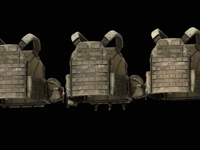 TYR Tactical PICO DSX Assaulter Plate Carrier V1 V2 V3 Low-poly 3D model