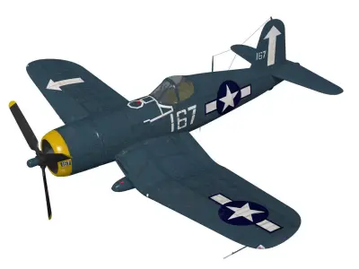 Chance Vought F4U-1D Corsair 3D model