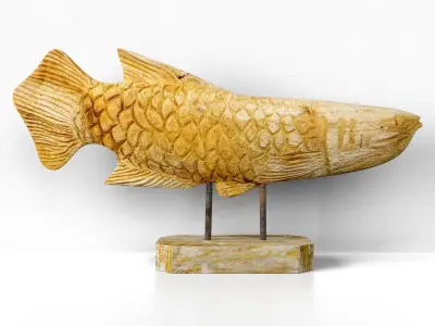 Big sculpture fish Arwana 3D model