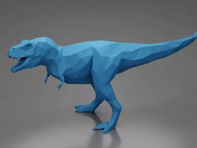 T-Rex 3 lowpoly 3D Print Low-poly 3D model