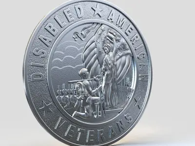 Disabled Vets Seal 3D print model