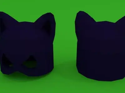 catwoman helmet Free 3D model