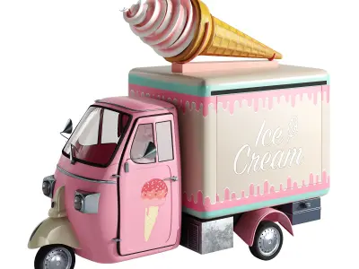 Ice cream truck 2 3D model