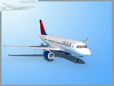 Falcon3D A319 Delta 3D model