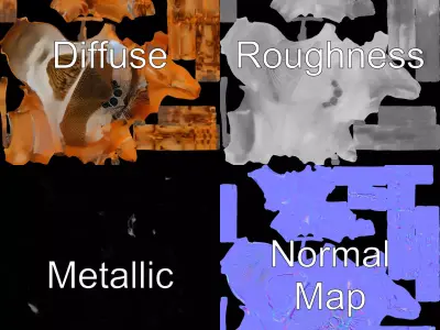 Rustic Jumping Spider model pack Low-poly 3D model