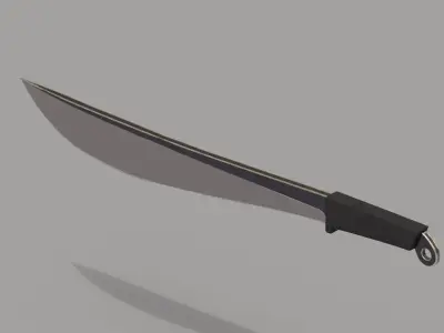 Machete knife Free low-poly 3D model