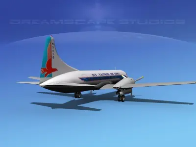 Convair CV-340 Eastern Airlines 1 3D model