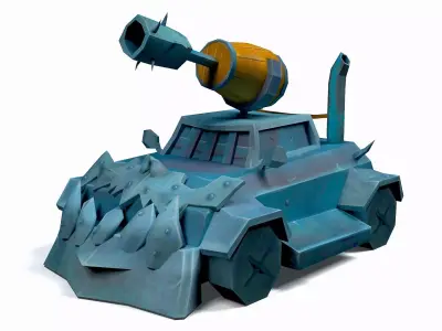War Tank  Lowpoly Low-poly 3D model