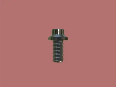 Steel Stained M4 12 Point Bolt 4K PBR 3D model