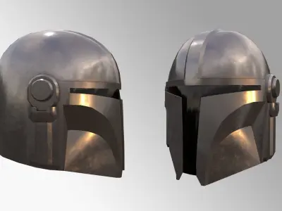 Mandalorian Helmet Star Wars Low-poly 3D model