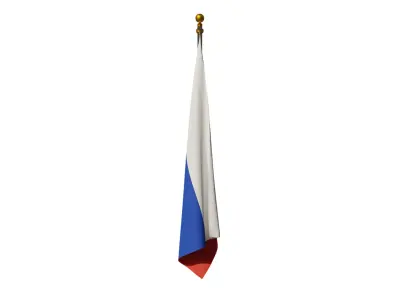 Wall Flag Russia 3D model