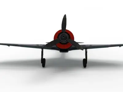 LA-5FN WWII Soviet Fighter Aircraft Low-poly 3D model Low-poly 3D model