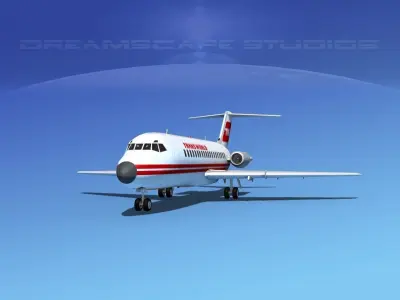 Douglas DC-9-15 TWA 2 3D model