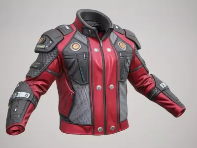 Sci-Fi Jacket P02 Low-poly 3D model