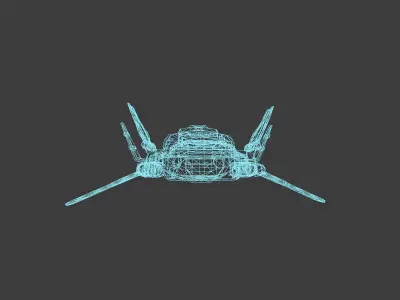 SciFi Spaceship Bomber 3D model