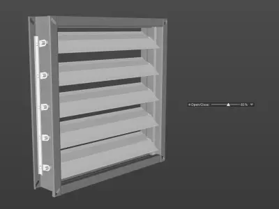 Damper HVAC Low-poly 3D model