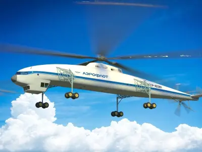 Kamov heavy lift helicopter 3D model