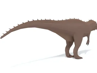 Low Poly Cartoon Acrocanthosaurus Dinosaur Low-poly 3D model