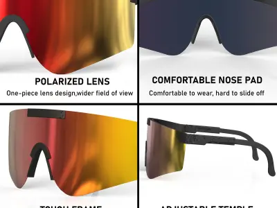 Sports Polarized Sunglasses Pit Viper Sunglasses Uv Sunglass 3D model