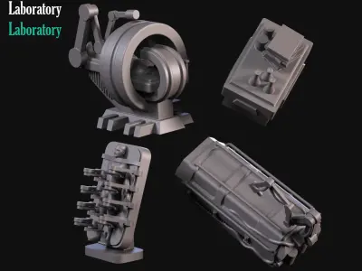 Laboratory 3D print model
