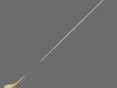 Yatagan Ottoman sabre 3D model