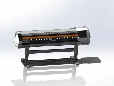 Large inkjet printer 3D model