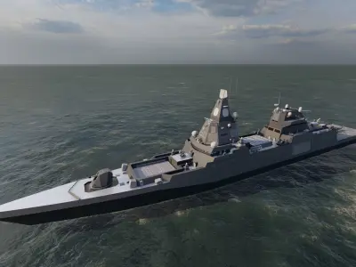Frigate type-Warship 3D model