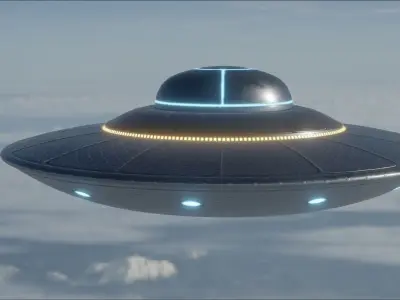 UFO SAUCER Low-poly 3D model