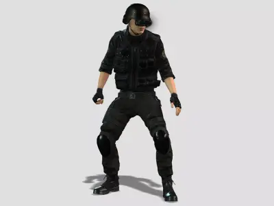 Game Ready Special Forces Character 3D model