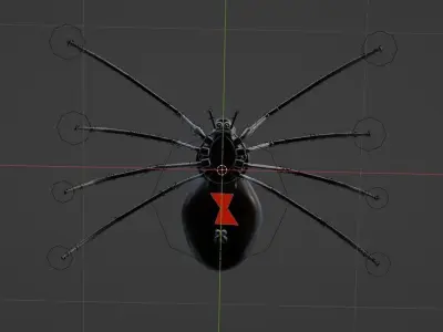 Black Widow Spider Rigged Free 3D model