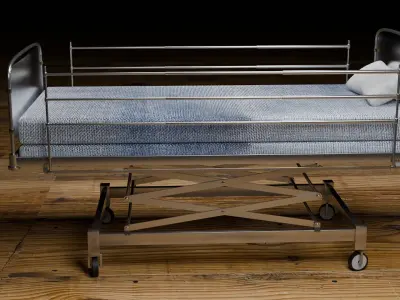 Hospital Bed Free 3D model