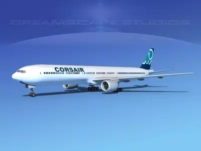 Boeing 777-300 Corsair  3D model