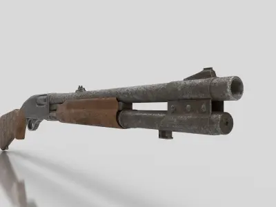 Remington 870 Low-poly 3D model