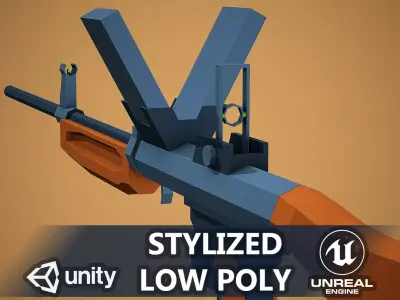 Stylized Burton LMR Low Poly Mobile Ready Low-poly 3D model