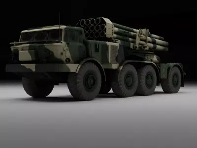 uragan military vehicle  3D model