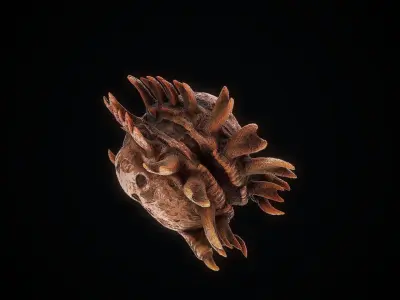 Creature banic alien aqua  Low-poly 3D model