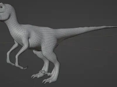 Velociraptor 3d model Low-poly 3D model