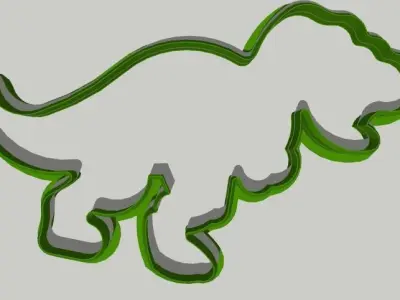 Dinosaur with bones Cookie Cutter 3D print model