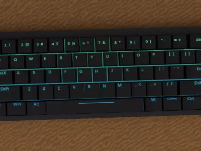 gaming keyboard GK61 Free 3D model