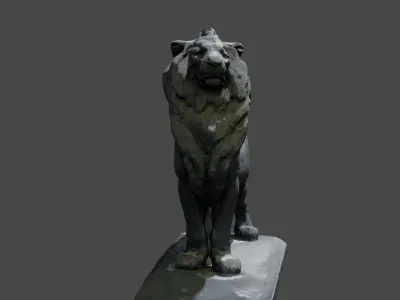 THE LION STATUE SCULPTED 3D model
