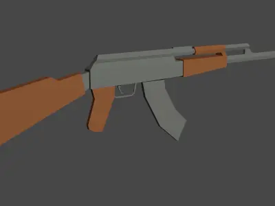 ow poly puck of guns Free low-poly 3D model