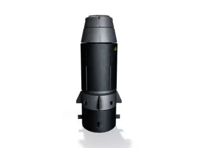 Sci-Fi Rocket 01 - PBR Game Ready Low-poly 3D model