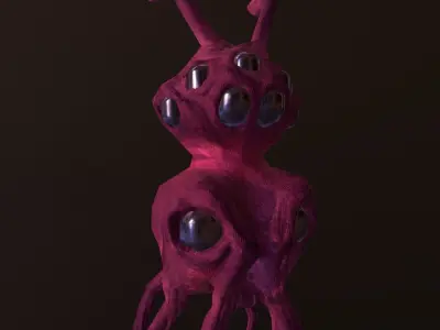 Octopus Meduse Low-poly 3D model