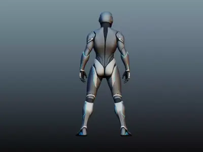 Robot soldier High-poly model KM-16 3D model