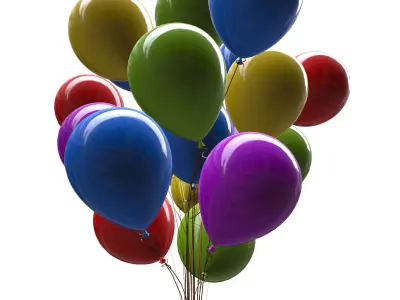 round balloons 01 3D model