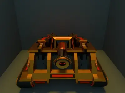 Light tank Low-poly 3D model