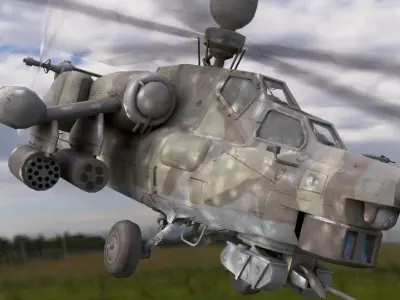 Havoc mi-28 vr Low-poly 3D model
