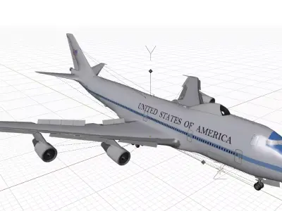 Boeing E4 Advanced Airborne Command Post - The NIGHTWATCH PLANE Low-poly 3D model